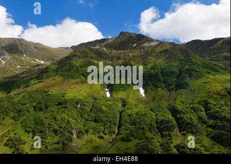 La Romania, Valacchia, Muntenia, Arges County, Monti Fagaras lungo la strada Transfagarasan nei Carpazi Meridionali Foto Stock