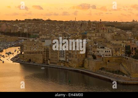 Malta, La Valletta, elencato come patrimonio mondiale dall UNESCO, tre città dalla tomaia Barraca Gardens Foto Stock