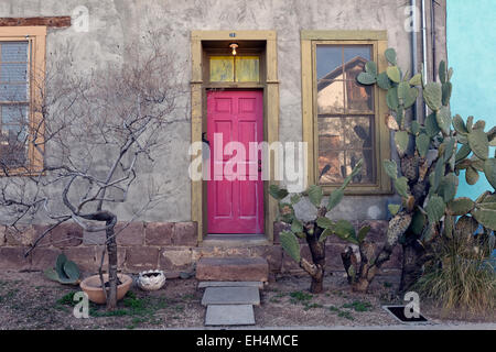 Coloratissima casa storica, il centro cittadino di Tucson, Arizona Foto Stock