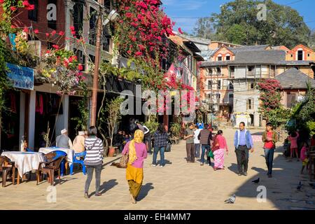 Il Nepal, Gandaki zona, Bandipur, XVIII secolo Newar tradizionale villaggio Foto Stock