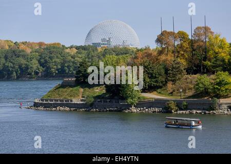 Canada Quebec, Montreal, il porto e il San Lorenzo Iriver isole, la biosfera, fiume shuttle Foto Stock