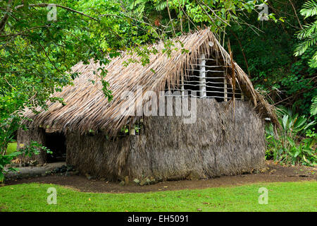 Komokila storico villaggio sul fiume Wailua Valley, Kauai, Hawaii, STATI UNITI D'AMERICA Foto Stock