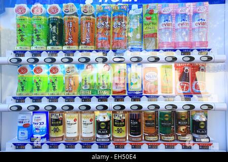 Giappone, isola di Honshu, Tokyo, Taito, il quartiere di Asakusa, erogatore di bevande Foto Stock