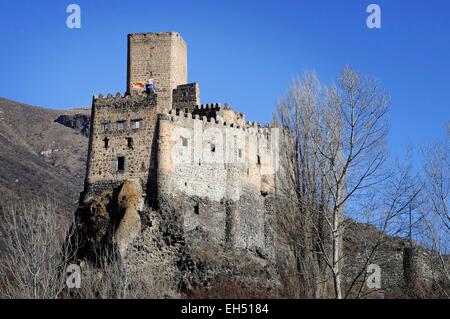 Georgia e Caucaso, Samtskhe-Javakheti, area di Akhaltsikhe, fortezza di Khertvisi Foto Stock