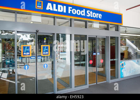 Negozio di alimentari Aldi supermarket a Mona vale, Sydney, NSW, Australia Foto Stock