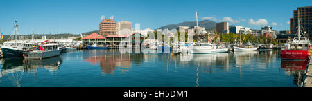 Victoria Dock, Panorama di Hobart, Tasmania, Australia Foto Stock