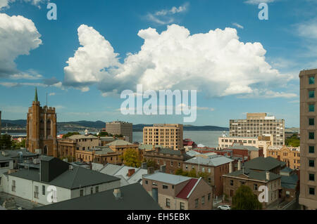 Skyline di Hobart, Tasmania, Australia Foto Stock