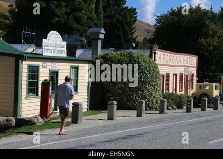 Edificio storico Cardrona Hotel in Nuova Zelanda Foto Stock