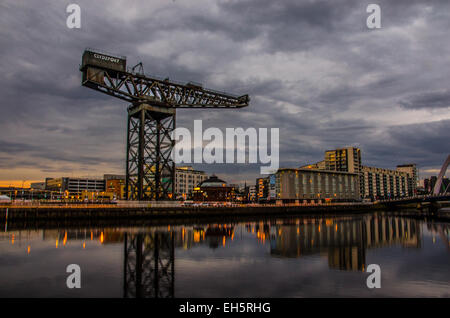 Glasgow di notte Foto Stock