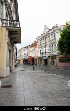 Strada di Vilnius, Lituania Foto Stock