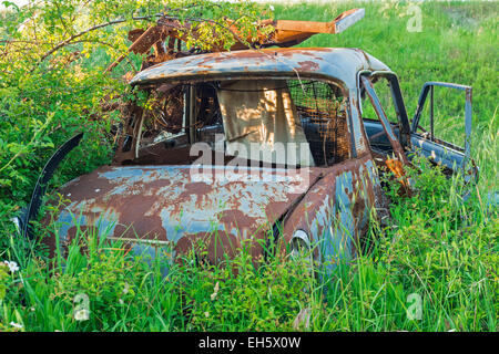 Abbandonata la vecchia auto Foto Stock