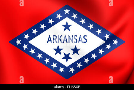 Bandiera dell'Arkansas, Stati Uniti d'America. Close up. Foto Stock