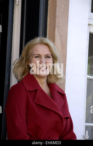 Copenhagen, Danimarca. 8 Marzo, 2015. Ms.Helle Thornin-Schmidt primo ministro danese festeggia i 100 anni delle donne il diritto di voto di giorno in hosting il pranzo per 42 donne ministri provenienti da diverse parti e vari governi. Credito: Francesco Dean/Alamy Live News Foto Stock