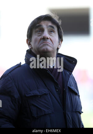 Udine, Italia. 8 Marzo, 2015. Urbano Cairo Torino il Presidente durante il campionato italiano di una partita di calcio tra Udinese e Torino domenica 08 marzo 2015 in Friuli Stadium. Credito: Andrea Spinelli/Alamy Live News Foto Stock