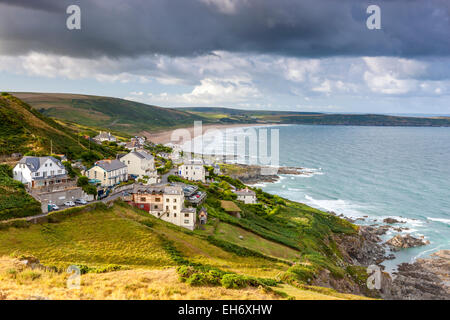 Mortehoe village vicino a Woolacombe, North Devon, Inghilterra, Regno Unito. Foto Stock