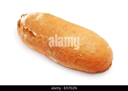 Pane fatto in casa su bianco Foto Stock