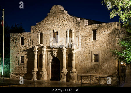La Alamo (la missione di San Antonio de Valero), San Antonio, Texas, Stati Uniti d'America Foto Stock