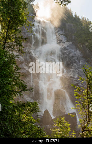 Cascate Shannon a cascata Cascate Shannon Parco Provinciale, il Sea to Sky Highway, British Columbia, Canada Foto Stock
