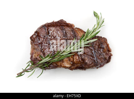 Succosa ribeye su sfondo bianco Foto Stock