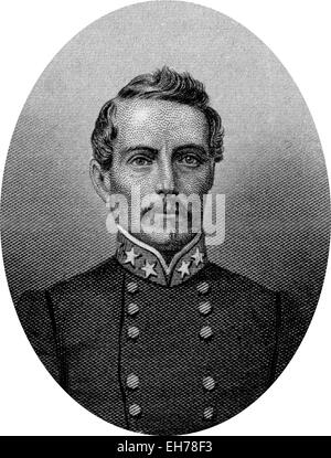 Incisione del tenente confederato generale Pierre Gustave Toutant Beauregard (28 maggio 1818 - 20 febbraio 1893), un Louisiana-b Foto Stock