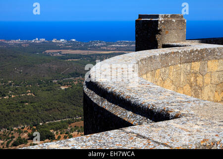 Santuari de Sant Salvador Monastero, Santuario de San Salvador, vicino a Felanitx, Maiorca, Maiorca, isole Baleari, Spagna. Foto Stock