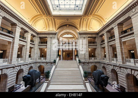 All'interno di Manitoba Legislative Building a Winnipeg, Canada Foto Stock