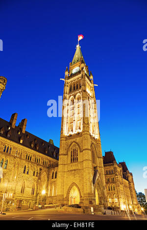 La pace Tower, l'edificio del Parlamento - Ottawa, Ontario, Canada Foto Stock