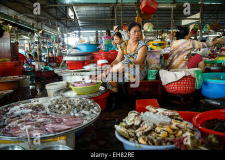 Can Tho Mercato, Delta del Mekong, Vietnam, Indocina, Asia sud-orientale, Asia Foto Stock