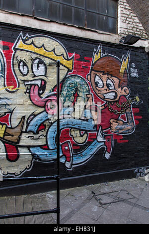 Grafitti art di Camden Town, Londra. Foto Stock