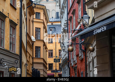 Edifici di Gamla Stan, Stoccolma, Svezia, Scandinavia, Europa Foto Stock