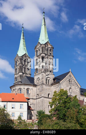Cattedrale, Sito Patrimonio Mondiale dell'UNESCO, Bamberg, Franconia, Baviera, Germania, Europa Foto Stock