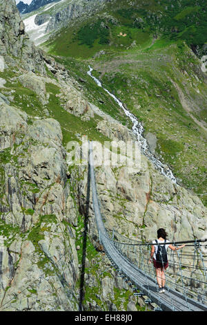 Triftbruke (Trift ponte), il Cantone di Berna, Svizzera, Europa Foto Stock