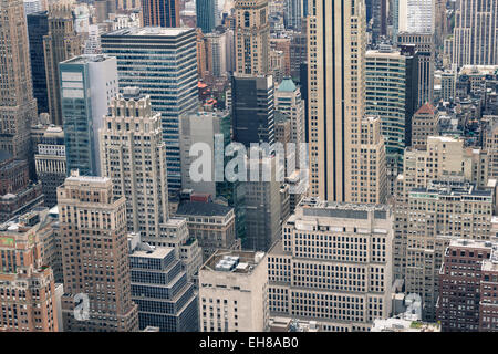 Grattacieli di Manhattan, New York City, Stati Uniti d'America, America del Nord Foto Stock