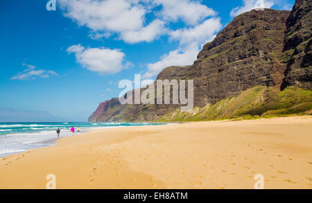 Spiaggia di Polihale in Kauai, Hawaii Foto Stock