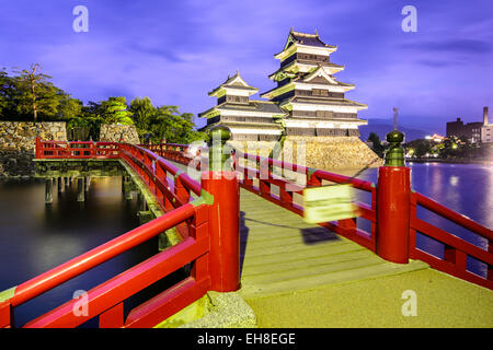 Il Castello Matsumoto, in Nagano, Giappone. Foto Stock