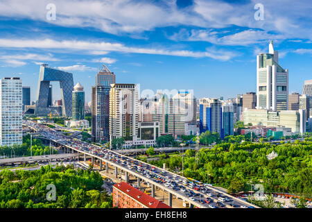 Pechino, Cina paesaggio urbano di CBD. Foto Stock