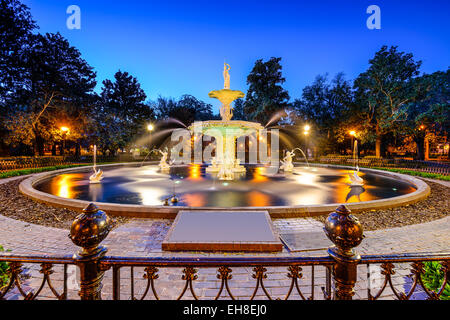 Il Savannah, Georgia, Stati Uniti d'America al Forsyth park. Foto Stock