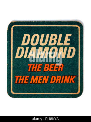 Vintage Pubblicità Beermat Double Diamond birra Foto Stock