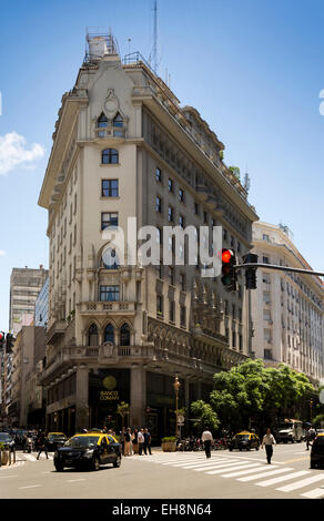 Argentina, Buenos Aires, Avenida Pres Roque Sáenz Peña, Banco Comalfi edificio Foto Stock