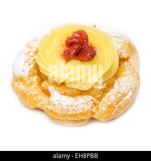 Tipica pasticceria napoletana chiamato zeppola di san giuseppe Foto Stock