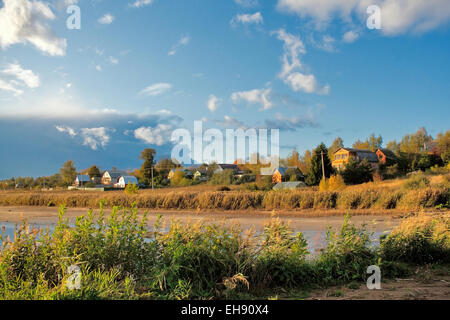 Mellow autunno sulla banca del fiume Foto Stock