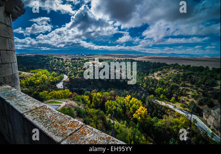 Viste di Segovia da Alcazar Foto Stock