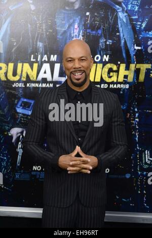 New York, NY, STATI UNITI D'AMERICA. 9 Mar, 2015. Comune arrivi a correre per tutta la notte a Premiere, AMC Theatre al Lincoln Square, New York, NY, 9 marzo 2015. Credito: Kristin Callahan/Everett raccolta/Alamy Live News Foto Stock