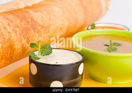 Sud piatto indiano Sambar Dosa nessuno Foto Stock