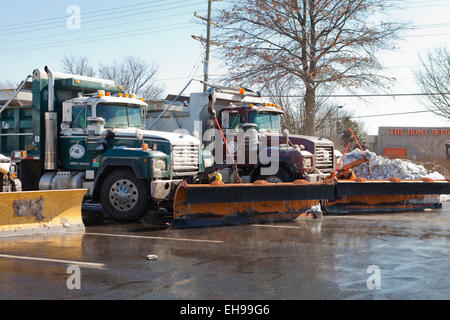 Snow Plough carrello - USA Foto Stock