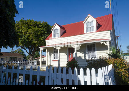 La Captain Cook Pioneer Cottage, Marton, Rangitiki, Isola del nord, Nuova Zelanda Foto Stock