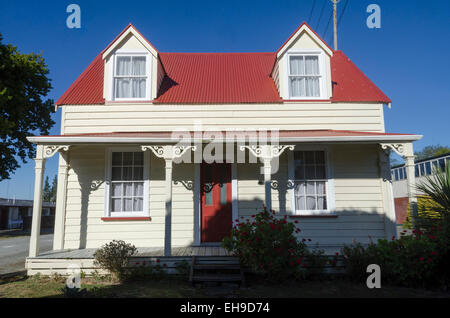 La Captain Cook Pioneer Cottage, Marton, Rangitiki, Isola del nord, Nuova Zelanda Foto Stock