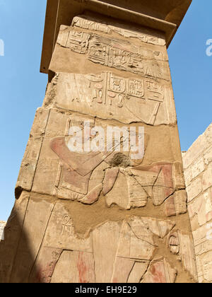 La ricostruzione del tempio di porticati di Thutmosi IV in open-air museum a Karnak Luxor Egitto Foto Stock