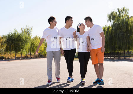 Maratona di incontrare Foto Stock