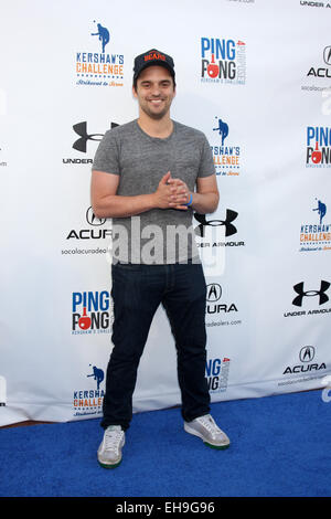 Clayton Kershaw ospita il Ping Pong 4 fine evento di beneficenza al Dodger Stadium il 4 settembre 2014 a Los Angeles, CA dotata di: Jake Johnson dove: Los Angeles, California, Stati Uniti quando: 05 Set 2014 Foto Stock